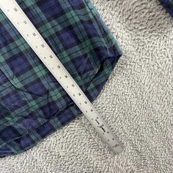 Ralph Lauren Shirt Men's Medium Green Blue Tartan Plaid Check Pony Slim Preppy - Picture 4 of 10